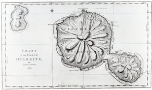オタヘイト島の海図、1769